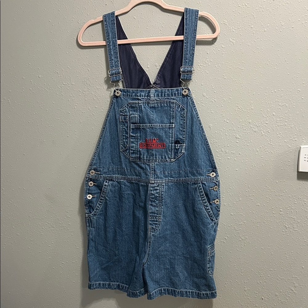 Vintage BUM Equipment Denim Overall Shorts